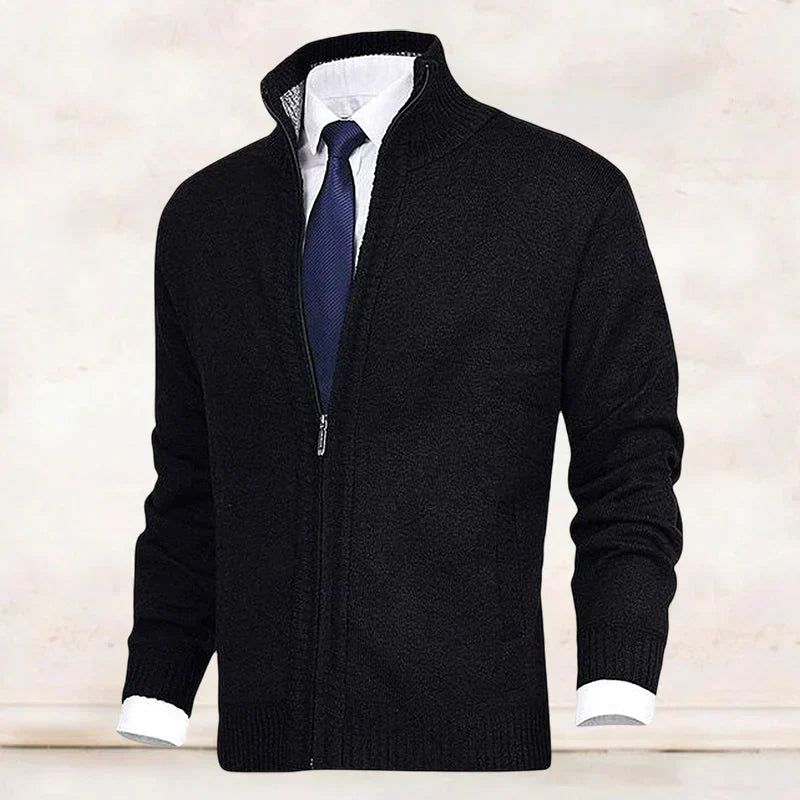 Carl | Strickjacke mit hohem Kragen