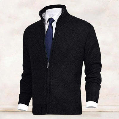 Carl | Strickjacke mit hohem Kragen