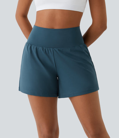 Margarethe 2-in-1 Yogahose Damen – Hohe Taille mit Taschen, Atmungsaktiv-5
