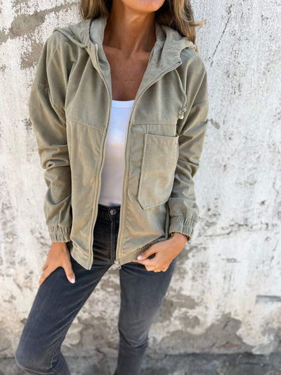 Tova | Jacke  Weicher Cordstoff, Lässige Passform mit Kapuze