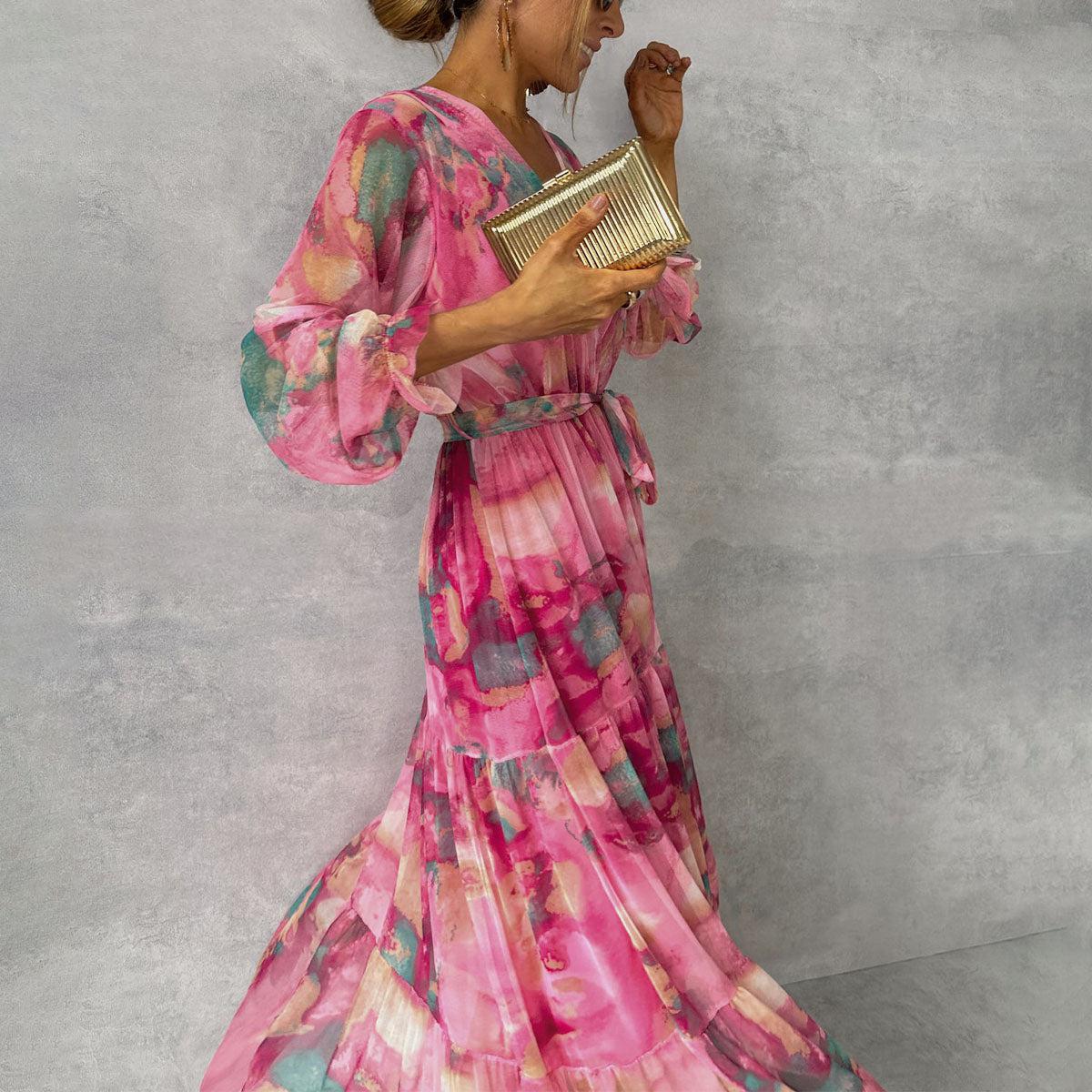 Floral Elegance | Long Sleeve Maxi Dress for Women 4