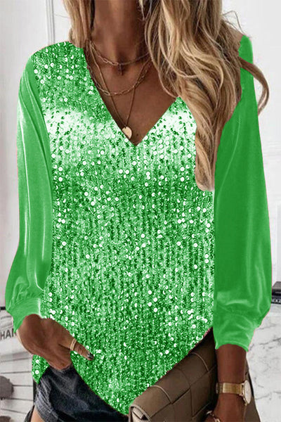Sophia | Schlichte Glitzerbluse