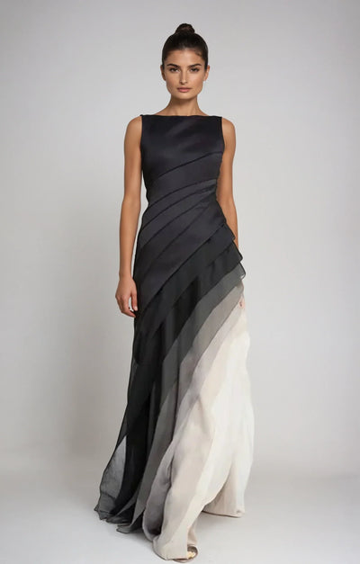 Lillian | Partykleid Damen – Spitzenstoff, Elegantes Midi-Kleid in Schwarz-1