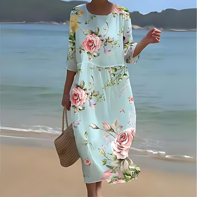 Paloma | Festliches Damenkleid mit Zartem Blumendruck-1