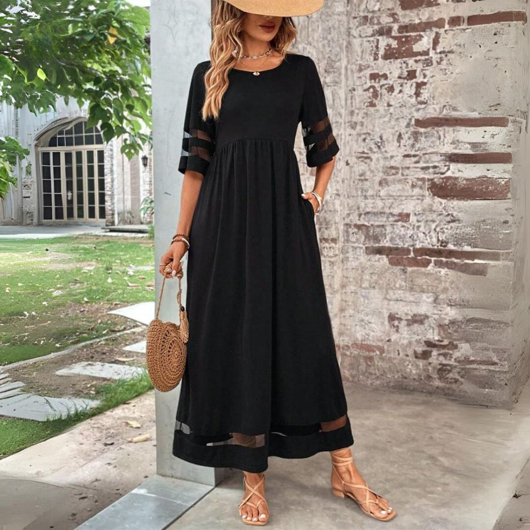 Amandine | Festliches Damenkleid – Fließender Stoff, Elegant für Hochzeitsgäste
