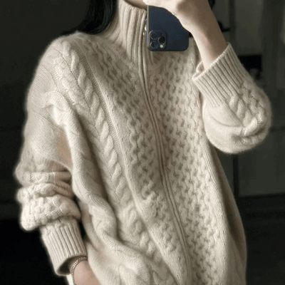 Emma | Eleganter Rollkragenpullover aus Strick