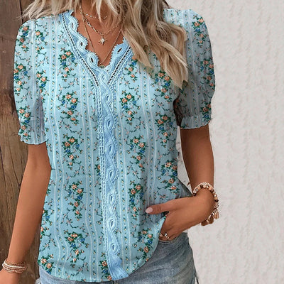 Amelie | Spitzenbluse mit Blumenmuster