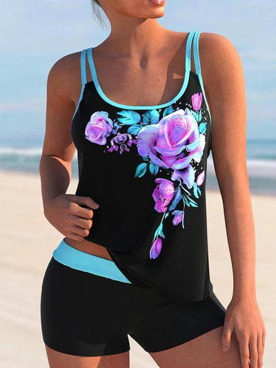 Blühender Sommer | Tankini Set mit Blumenmuster für Damen 3