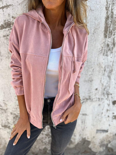 Tova | Jacke  Weicher Cordstoff, Lässige Passform mit Kapuze