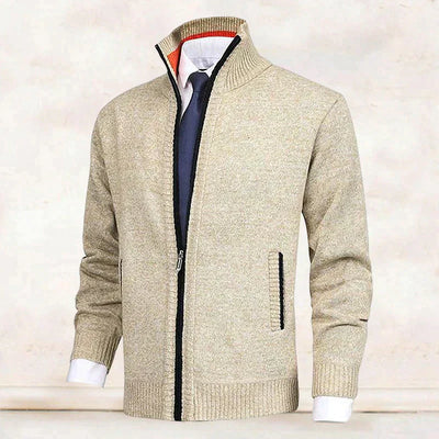 Carl | Strickjacke mit hohem Kragen
