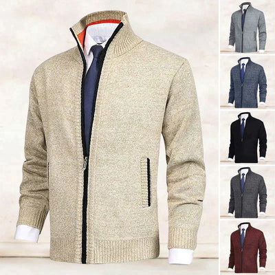 Carl | Strickjacke mit hohem Kragen