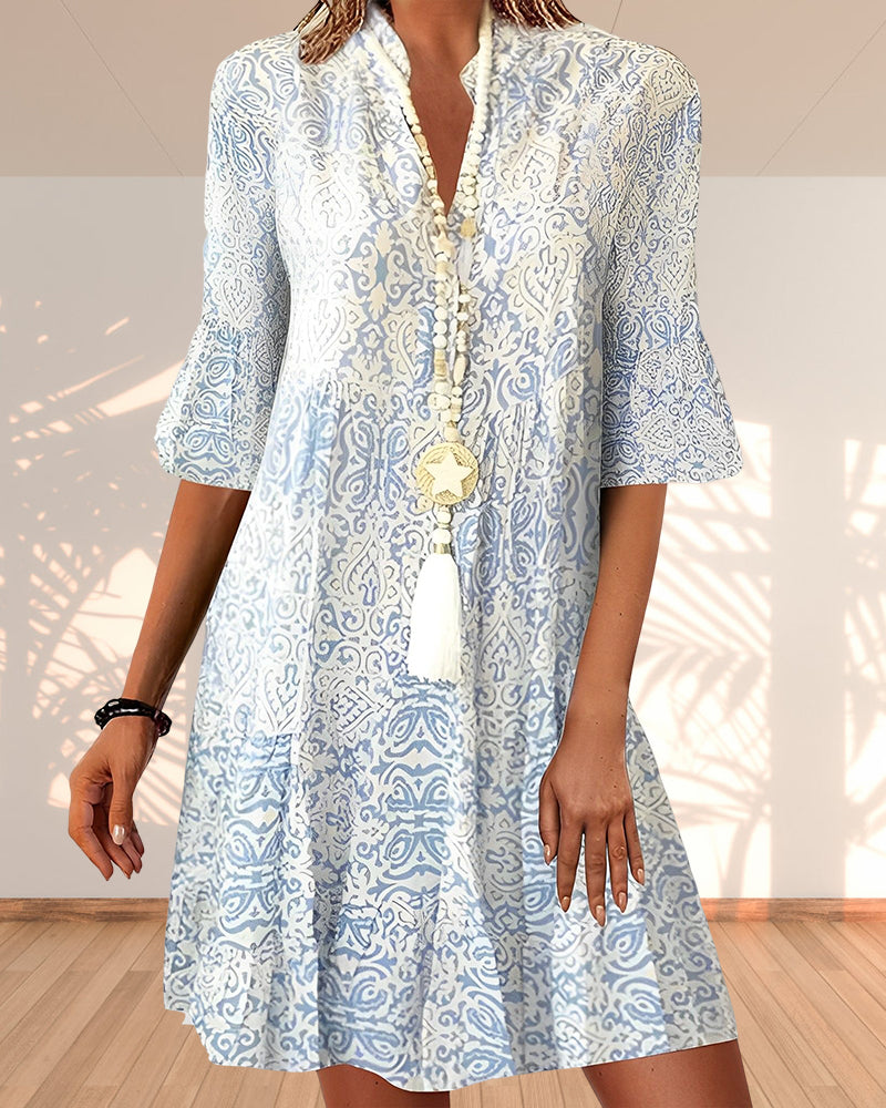 Variant image for Kunigunden Damen Kleid – Elegantes Printdesign, Hochwertiger Stoff für Abendkleider-1