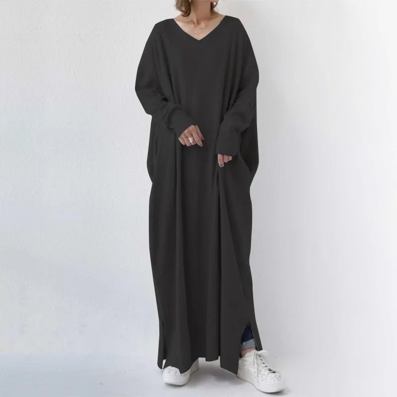 Nicole | Langes Kleid mit langen Ärmeln
