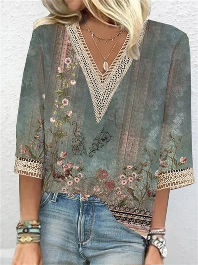 Frieda | Bluse Elegante Sommerbluse aus hochwertiger Baumwolle