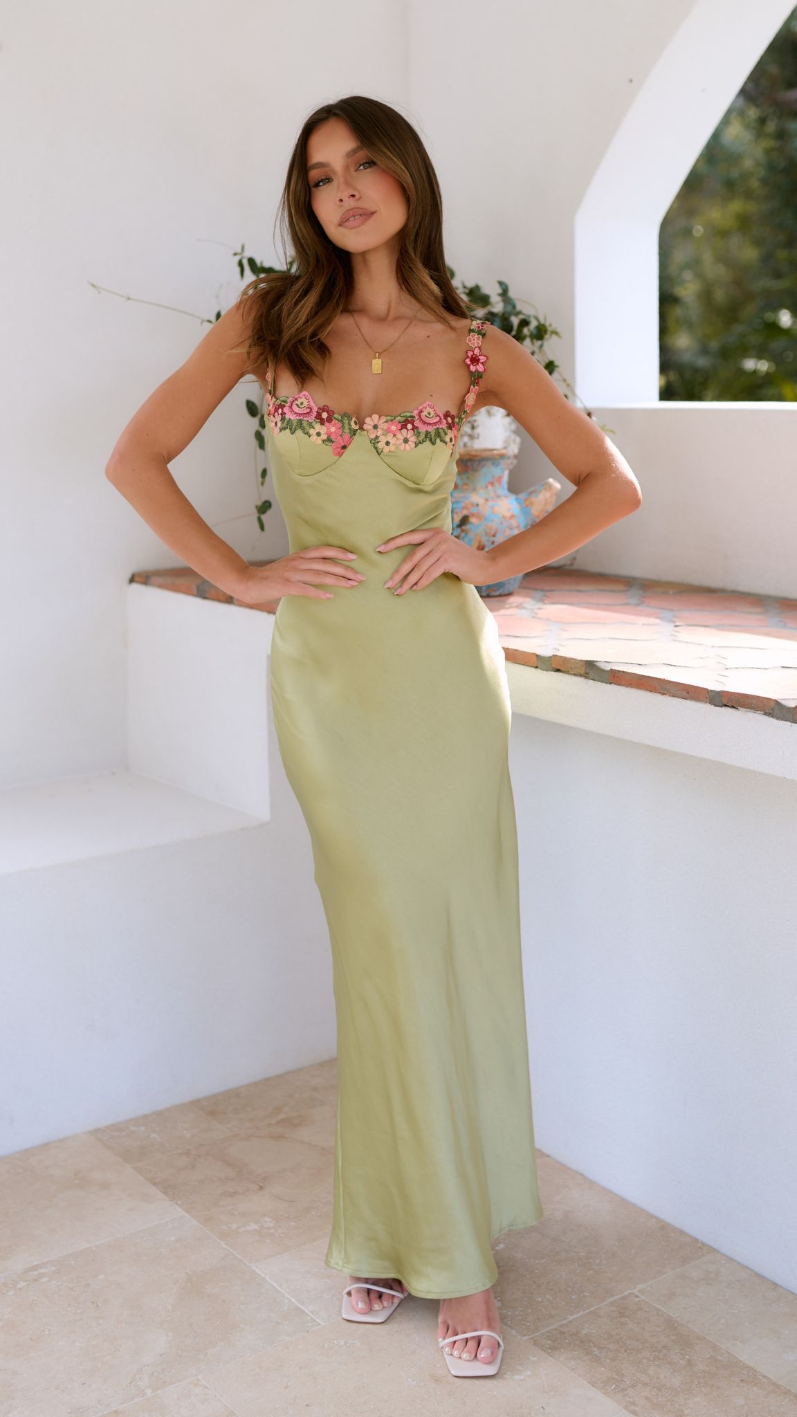 Charlotte | Maxikleid Sommer mit Blumenmuster für Damen, Elegantes Lange Kleid