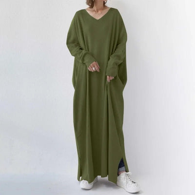 Nicole | Langes Kleid mit langen Ärmeln