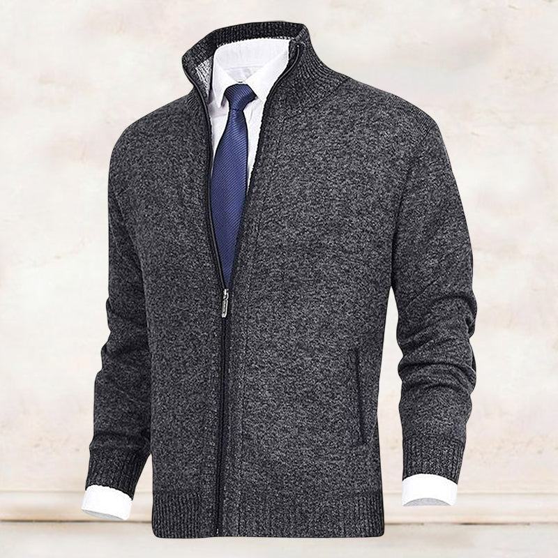 Carl | Strickjacke mit hohem Kragen