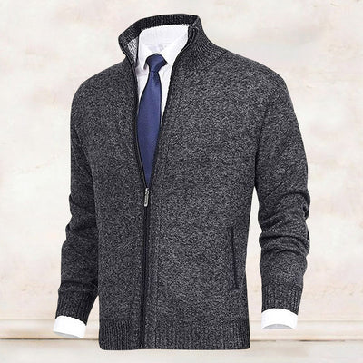Carl | Strickjacke mit hohem Kragen