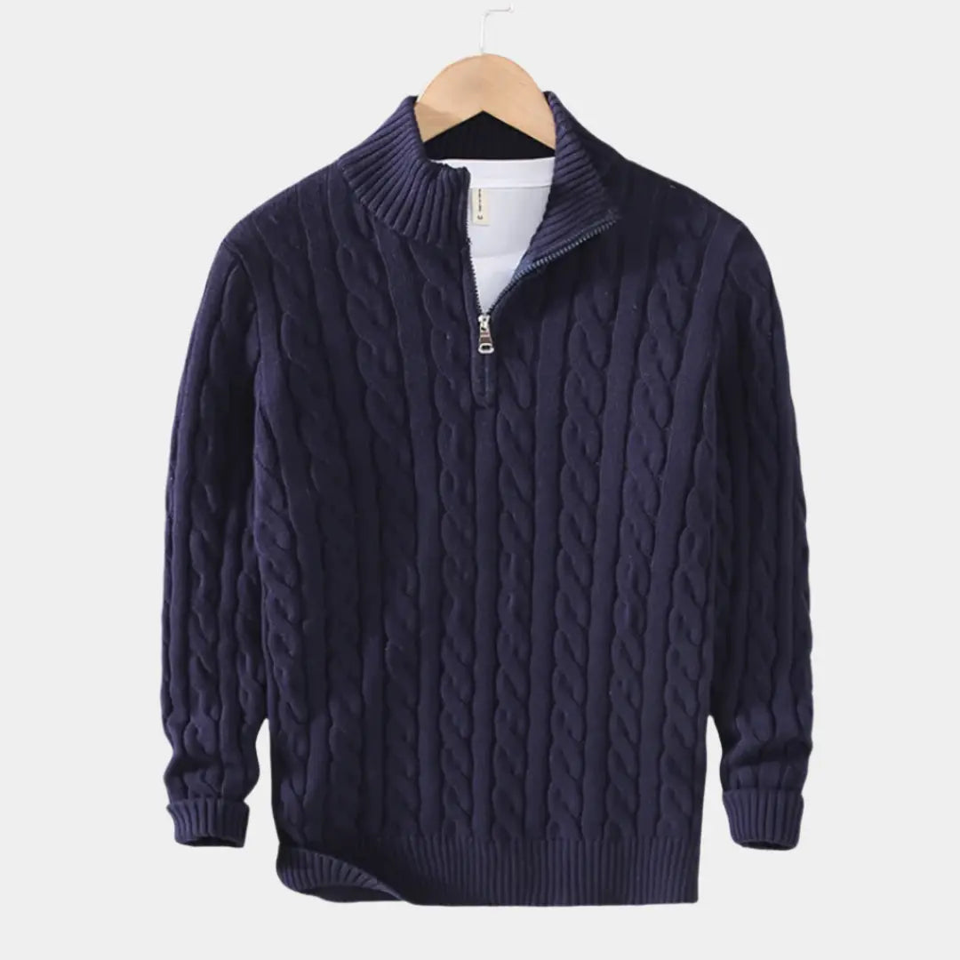 Alaric | Pullover mit halbem Reißverschluss