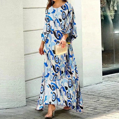 Tanja | Bequemes, bedrucktes langes Kleid