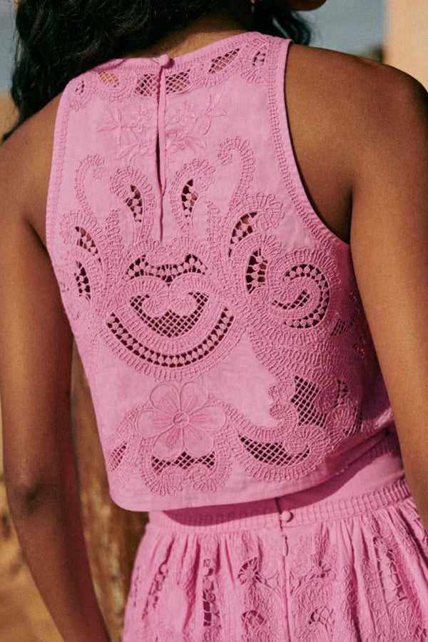 Florenz | Damen Set aus Spitze in Rosa