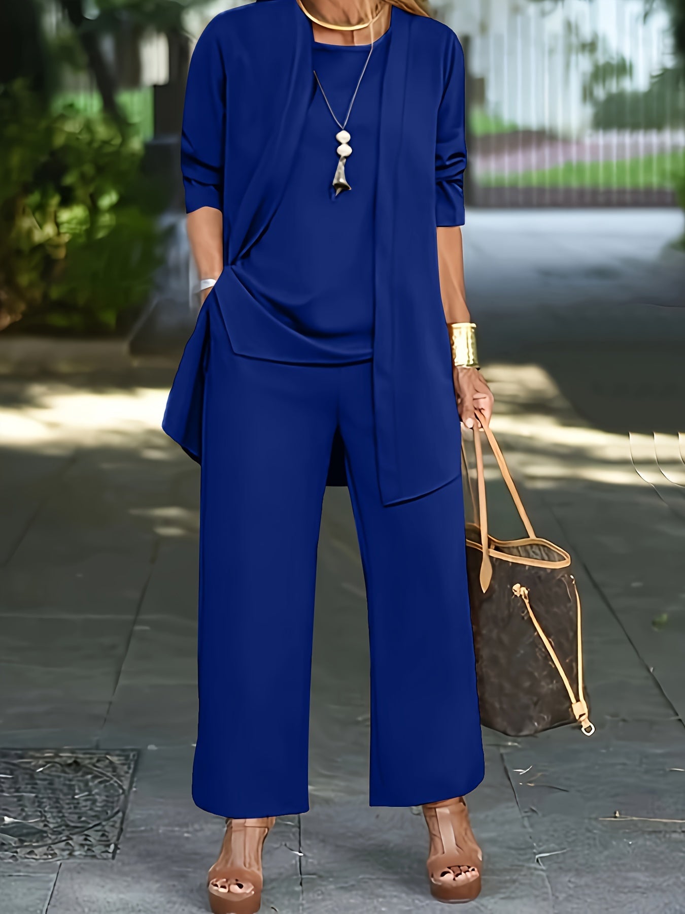 Verena | Chic Einfarbig Dreiteiliges Set