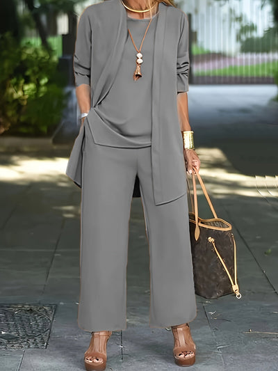 Verena | Chic Einfarbig Dreiteiliges Set