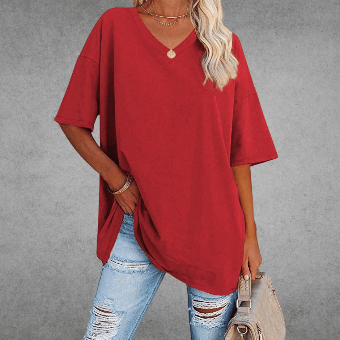 Anneliese | T-Shirt Kurzarm V-Ausschnitt