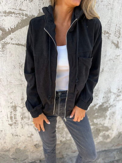 Tova | Jacke  Weicher Cordstoff, Lässige Passform mit Kapuze
