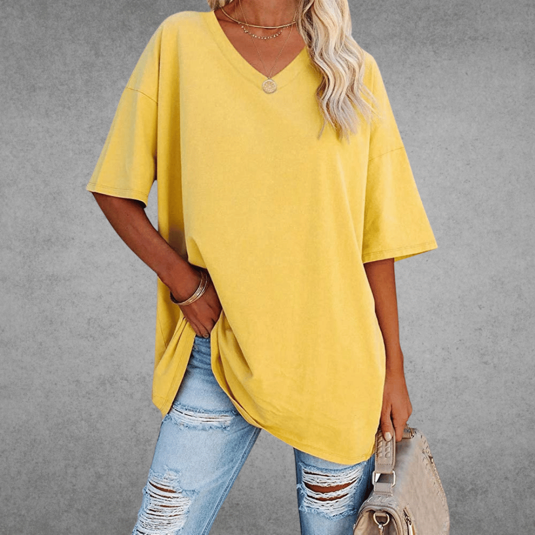 Anneliese | T-Shirt Kurzarm V-Ausschnitt