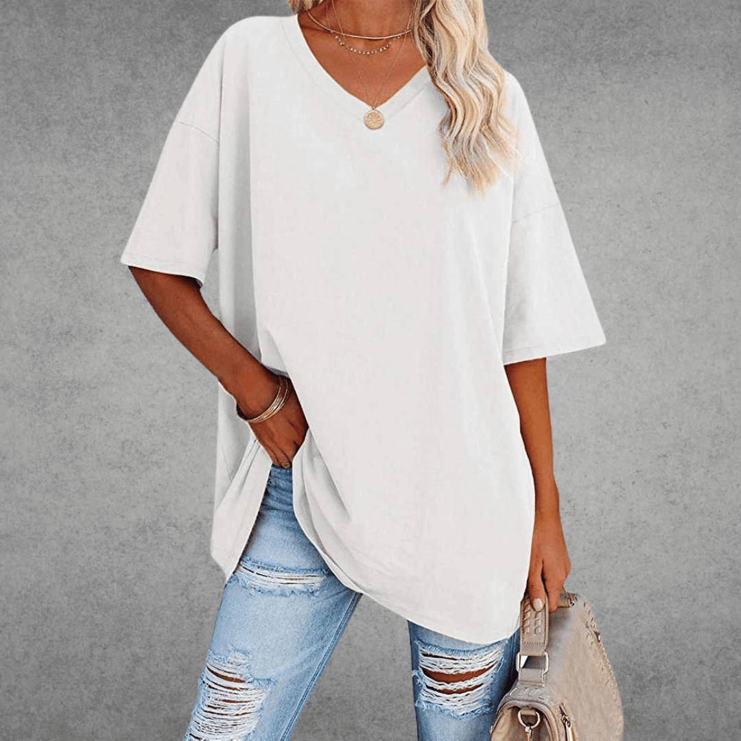 Anneliese | T-Shirt Kurzarm V-Ausschnitt