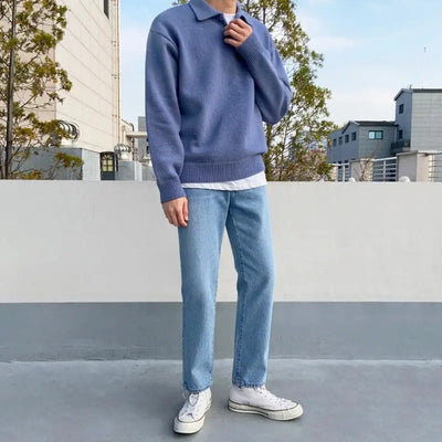Stefan | Luxus-Polopullover aus Wolle
