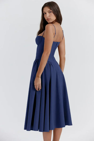 Elina | Ärmelloses Midikleid mit Korsettschnitt