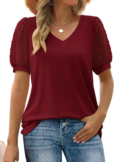 Variant image for Janne | Damen Top – Baumwolle, V-Ausschnitt, Elegantes Design-36