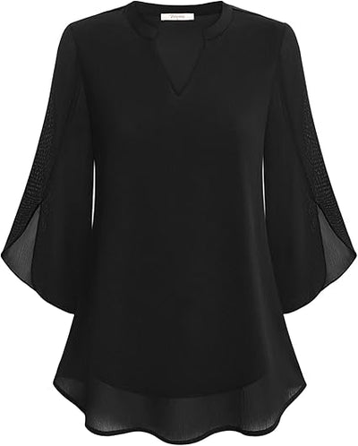 Celeste | Elegante Damenbluse mit Geteilten Ärmeln für Festliche Anlässe