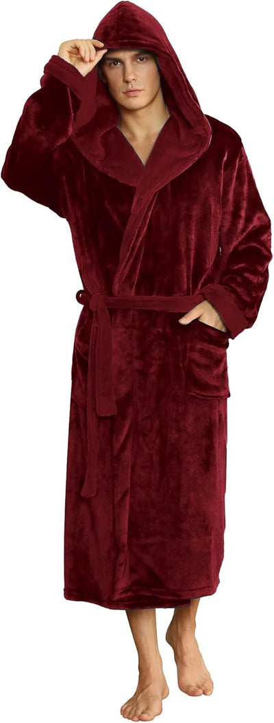 Lucas | Ultra Soft Fleece Bademantel mit Kapuze
