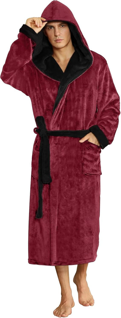 Lucas | Ultra Soft Fleece Bademantel mit Kapuze