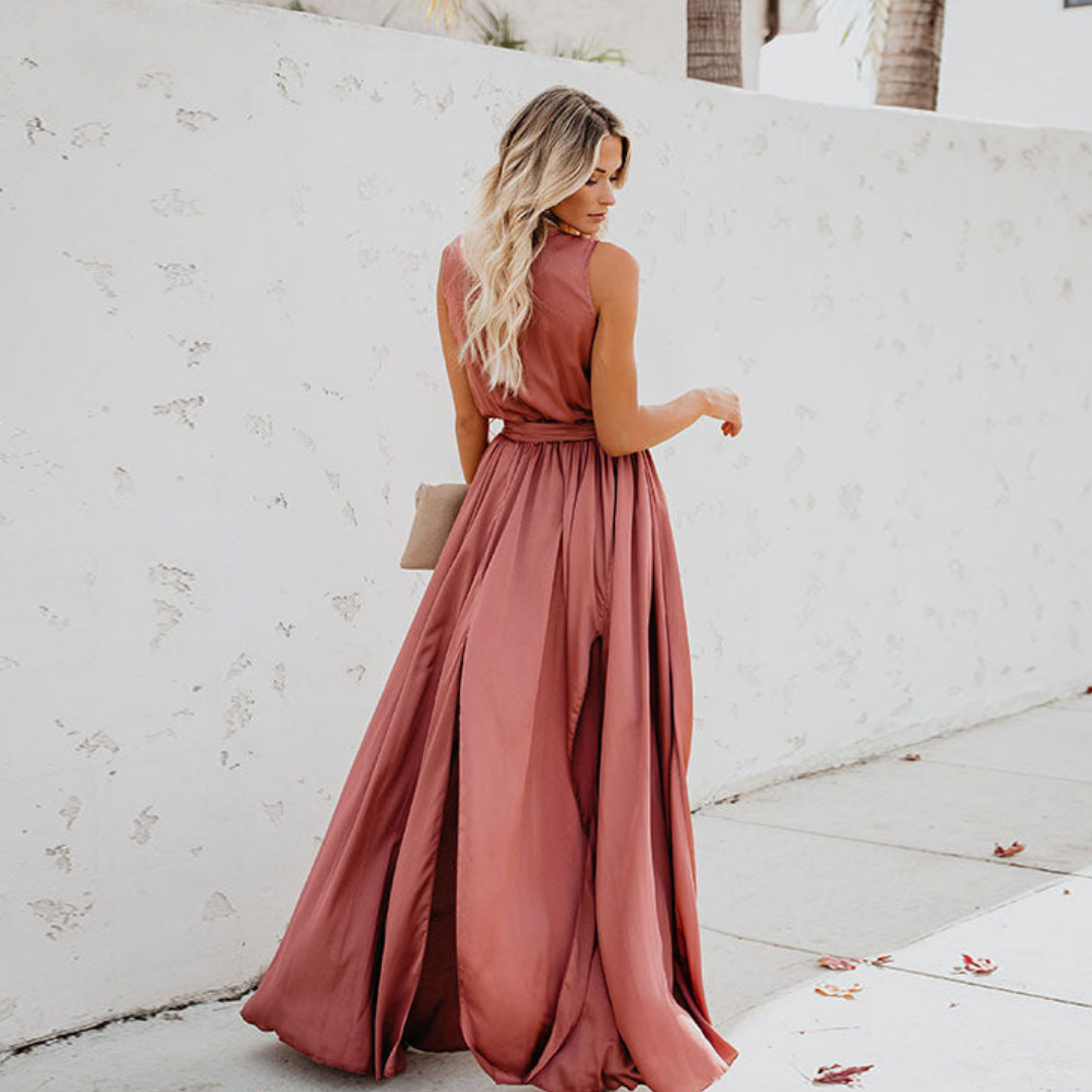 Maxima | Maxikleid Sommer mit Elegantem Schlitz für Damen