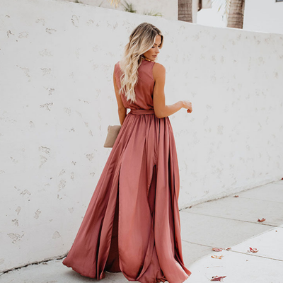 Maxima | Maxikleid Sommer mit Elegantem Schlitz für Damen