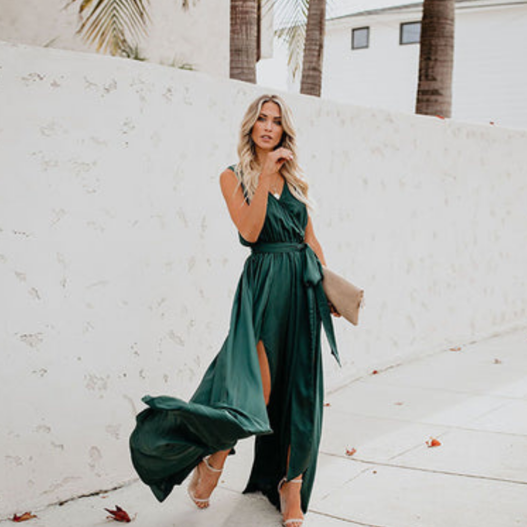 Maxima | Maxikleid Sommer mit Elegantem Schlitz für Damen