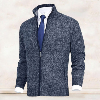 Carl | Strickjacke mit hohem Kragen