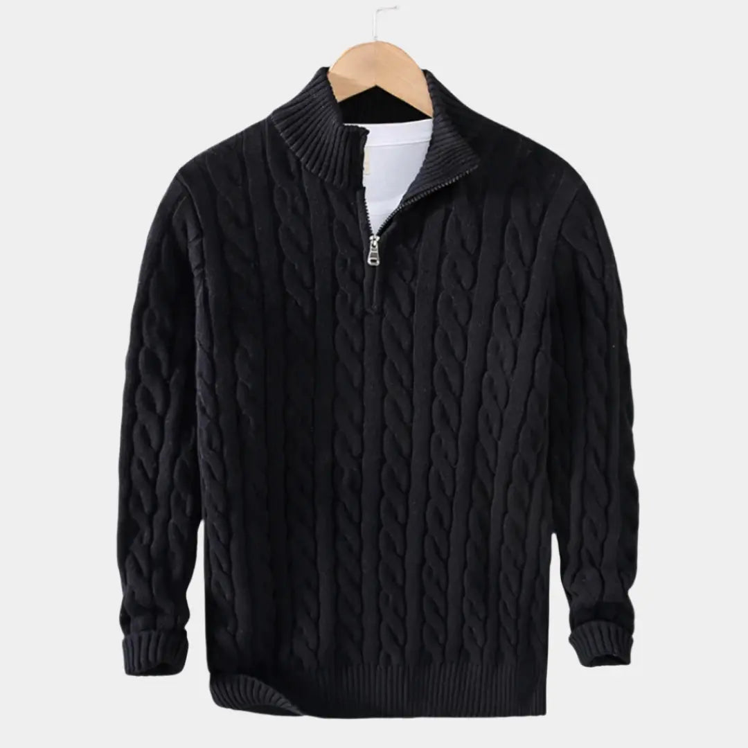 Alaric | Pullover mit halbem Reißverschluss