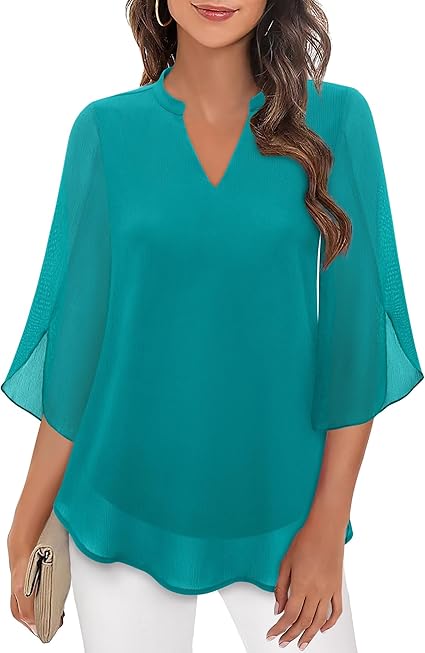 Celeste | Elegante Damenbluse mit Geteilten Ärmeln für Festliche Anlässe