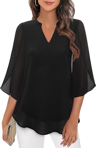Celeste | Elegante Damenbluse mit Geteilten Ärmeln für Festliche Anlässe-5