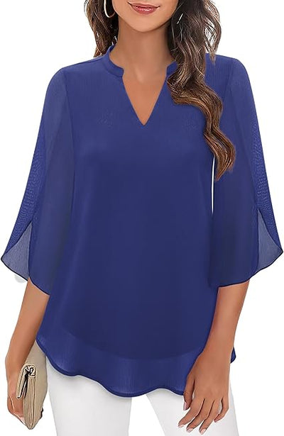 Celeste | Elegante Damenbluse mit Geteilten Ärmeln für Festliche Anlässe