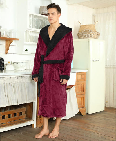 Lucas | Ultra Soft Fleece Bademantel mit Kapuze