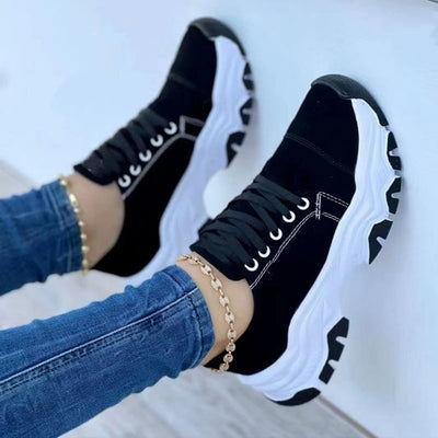 Serena | Sport-Sneakers Orthopädisch mit Plateau, Rundzehen, Gummisohle