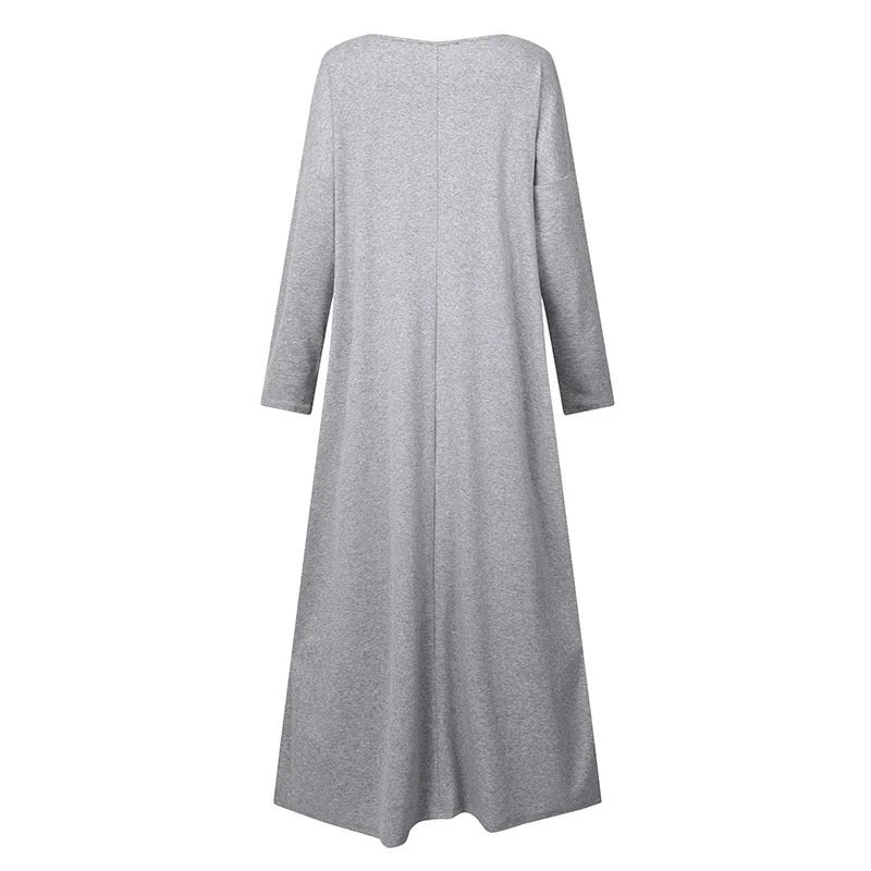 Nicole | Langes Kleid mit langen Ärmeln