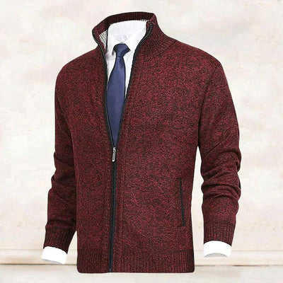 Carl | Strickjacke mit hohem Kragen