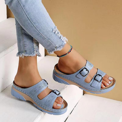 Federica | Sandalen Orthopädisches Leder für Maximalen Komfort